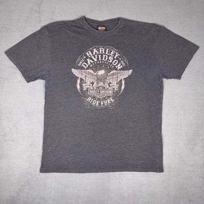 Harley Davidson T Shirt Mens XL Bumpus Memphis Tennessee Eagle Ride Free Gray