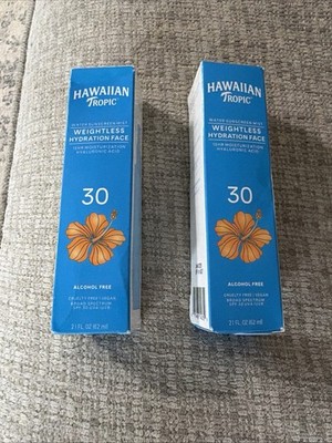 (2) Hawaiian Tropic Weightless Hydration Face SPF 30 Water Mist, 2.1 oz 8/27