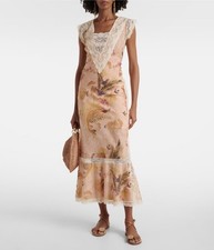 AUTH Zimmermann Ascension Lace Trim Floral Sleeveless Long Dress Various Sizes