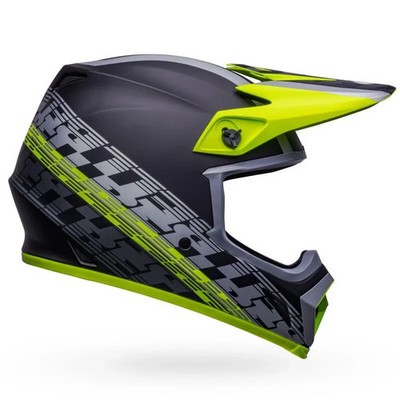 Bell Adult's PS MX-9 MIPS Dirt Bike Helmet Offset black/Hi-Viz yellow Size-Small