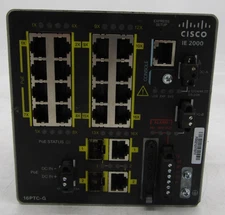 CISCO IE 2000 IE-2000-16PTC-G-L V01 INDUSTRIAL ETHERNET SWITCH