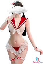 Women Cosplay Lingerie Kawaii Anime Schoolgirl Roleplay Costume Bikini Red