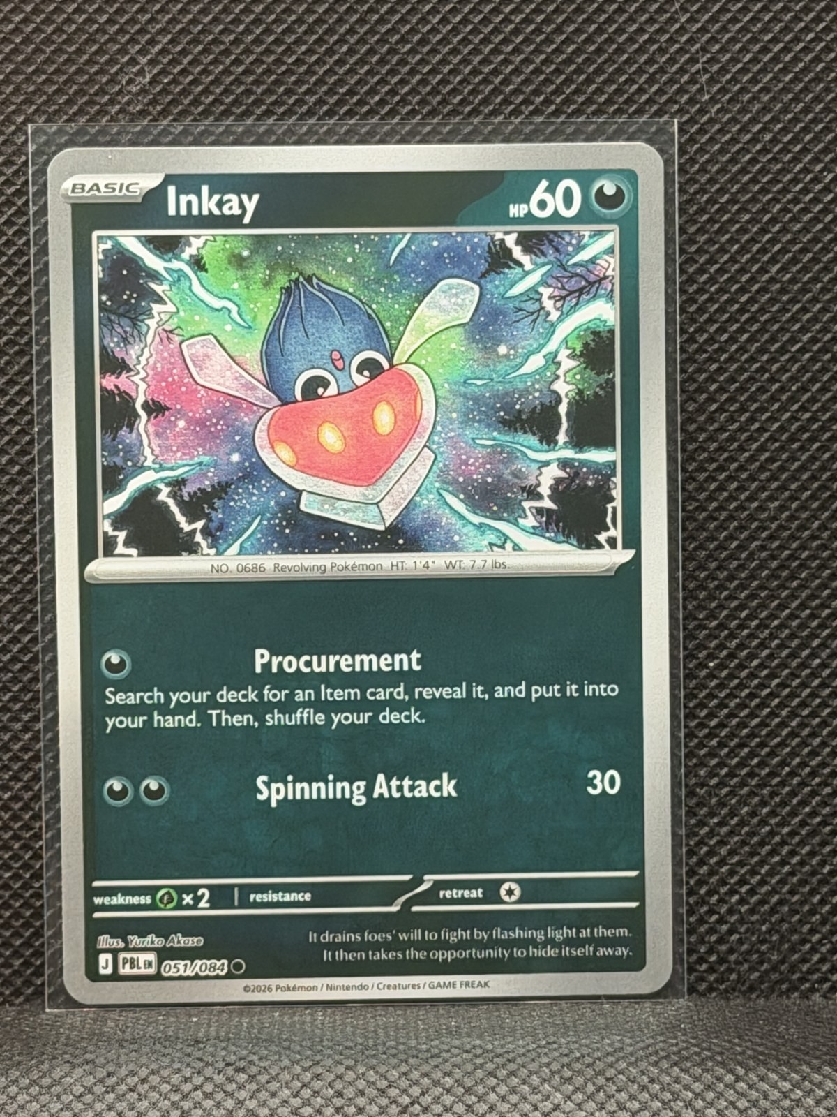 2026 Pokemon Pitch Black - Common Inkay #51 Reverse Holo