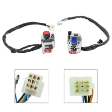 7/8" Pair Motorcycle Handlebar Switch Control Assembly Indicator Start Button