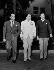 Miami Florida J Edgar Hoover combines business with pleasure on a - Old Photo