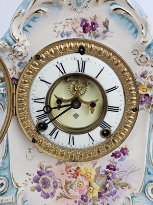ANSONIA Royal Bonn LA RAMBLA Victorian Open Escapement Porcelain