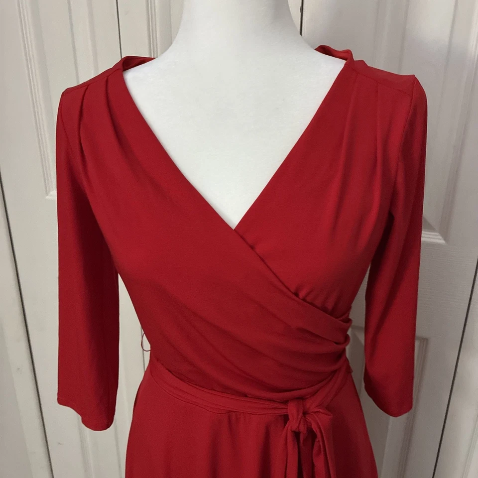 Vestido envolvente rojo del mercado negro de la Casa Blanca - talla 6 Foto 2 de 4