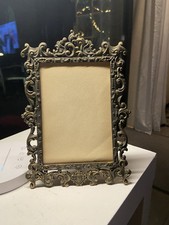 VINTAGE DEPOSE PICTURE FRAME CAST BRASS  ITALY 1960er