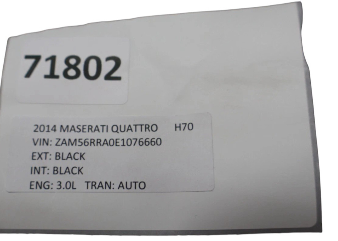 14-22 Maserati Quattroporte GTS Rear Right Side Door Window Glass 670221509 Oem