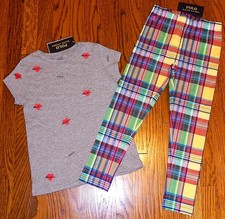 POLO RALPH LAUREN AUTHENTIC TODDLERS GIRLS BRAND NEW ORIGINAL 2Pc SET Sz 6, NWT