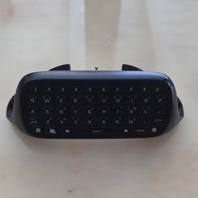 Microsoft Xbox 360 Chatpad Black Ergonomic Gaming Keypad Controller Attachment