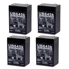 UPG 4 Pack - 6V 4.5Ah Rechargeable Sealed Deer Feeder Battery