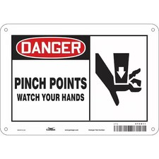 Condor 475D11 Safety Sign, 7 In Height, 10 In Width, Aluminum, Vertical