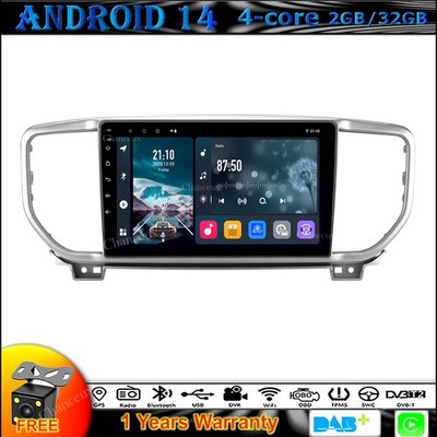 9''Android 14 Autoradio Carplay GPS SAT Navi DAB WIFI For Kia Sportage KX5 18-21