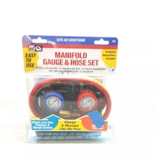 Manifold Gauge & Hose Set R-134a Can Tap Auto Air Conditioner