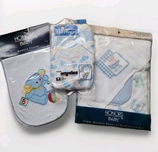 Vintage New Old Stock Baby Boy Bundle - Gerber Onesies, Bunny Towel  Bear Burp