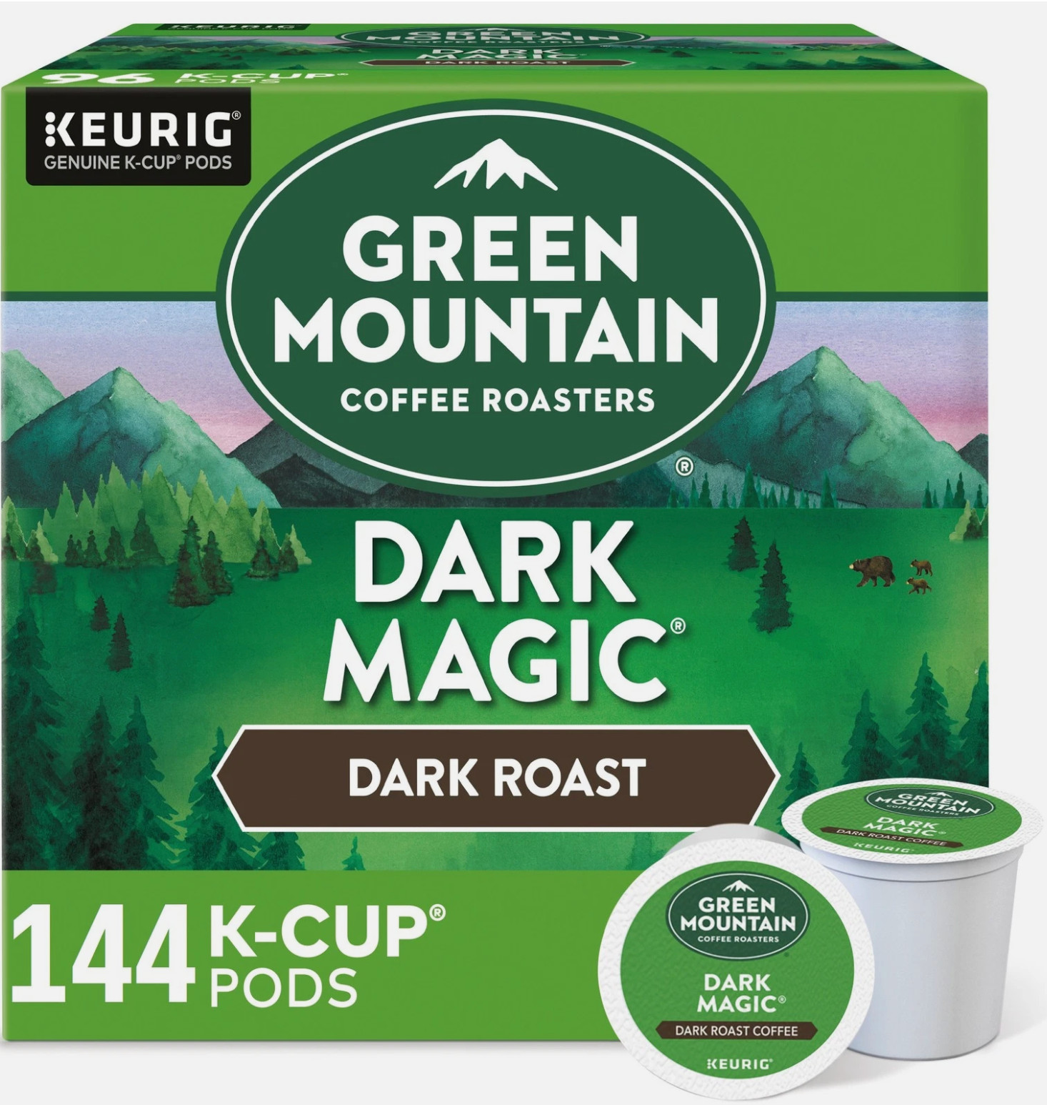 Green Mountain Coffee Dark Magic, Keurig K-Cup Pod, Dark Roa