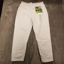 Vintage NWT Lee Womens White Relaxed Fit 16 Jeans New Tapered Union Made In USA