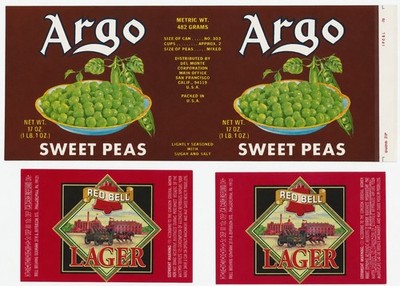 Lot of 11 Vintage Food, Fruit, Beer, Tobacco & Grocery Labels Original Advertisi