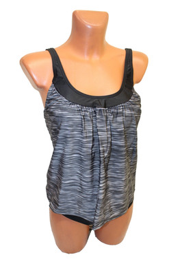 Octopus Tankini S 36/38 A Träger Tank Top Badeslip Slip grau Bademode Badeanzug