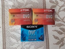 Lot of 3 - TDK/Sony Mini DV DVC-Digital Video 60 Minutes 