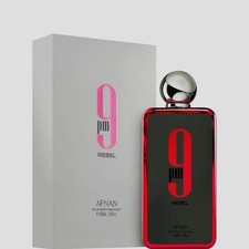 Afnan 9PM Rebel Eau de Parfum EDP Spray Unisex 3.4 Oz / 100ml Brand New & Sealed