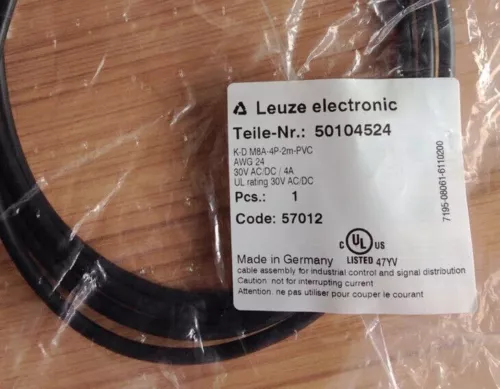 LEUZE K-D M8A-4P-2M-PVC New #WD10