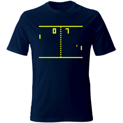 Tischtennis T-Shirt Videospiel Retrogaming 80er 90er Vintage Funny Party S-XXL