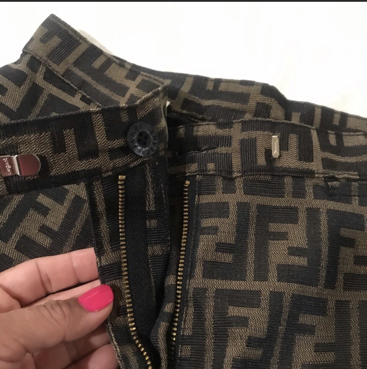 Fendi Zucca Pants Monogram Print Vintage Authentic Womens Fendi Zucca Pants Monogram Print Vintage Authentic Womens