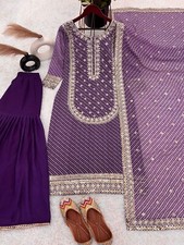 SALWAR KAMEEZ PAKISTANI INDIAN WEDDING PARTY WEAR DRESS BOLLYWOOD SUIT SHARARA