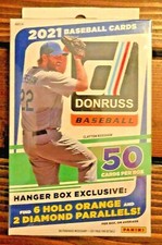 2021 Donruss Panini MLB Baseball Hanger Box Factory Sealed with Rookies & Stars!