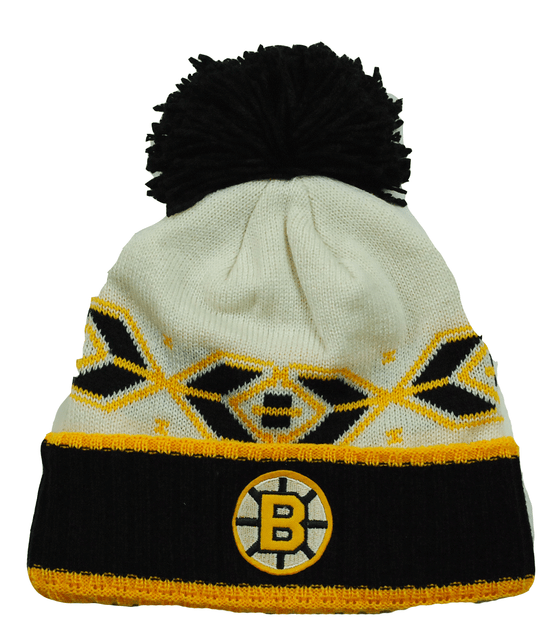 bruins pom pom hat