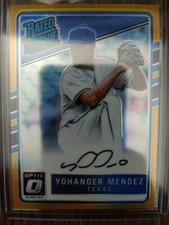 YOHANDER MENDEZ 2017 Panini Donruss Optic GOLD PRIZM AUTO RC Rookie /10 Card PWE