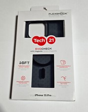 NEW Smokey Black Tech21 EVO CHECK Magsafe Case Apple iPhone 15 PRO in Retail Pkg