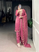 Festival Style Silver Glory Pink Salwar Kameez And Dupatta For Women  Girls