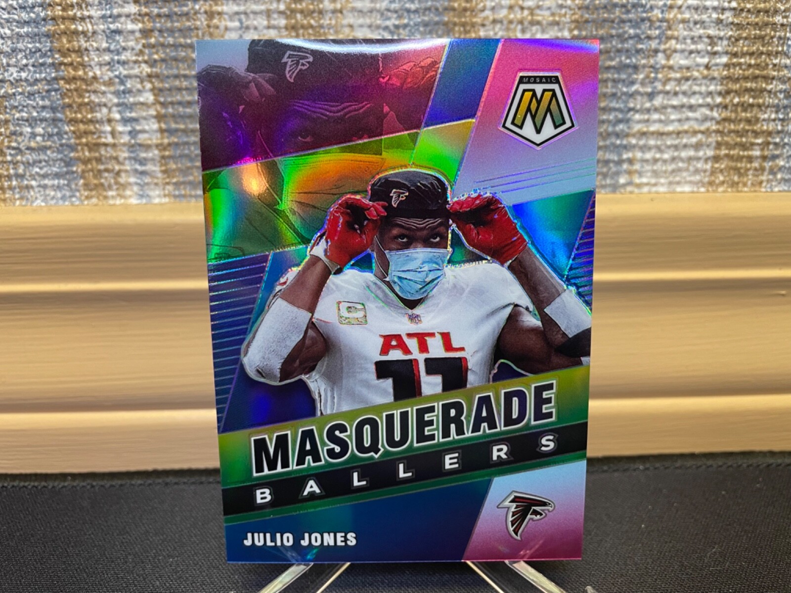 Julio Jones 2021 Panini Mosaic Masquerade Ballers SSP Case Hit #MB-1