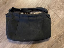 Vintage 1960 Black Clutch Purse Hand Bag Gold Colored Clasp And Fabric Exterior