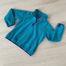 32 Degrees Weatherproof GIRLS PULLOVER FLEECE SZ 8 Blue Thumb Holes 1/4 Zip SOFT