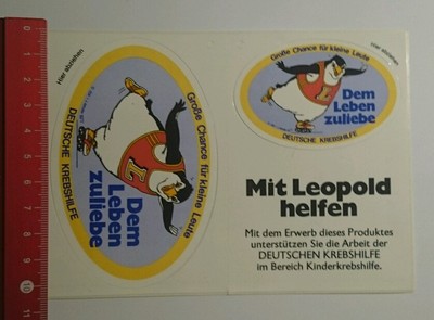 Sticker/Decal: German Cancer Aid with Leopold Help (20081618)