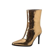 Womens Dress Club Party Ankle Boots Glitter Pointed Toe High Heels Pull On Shoes