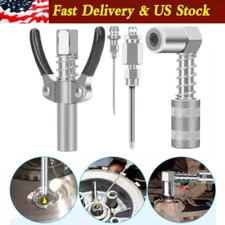 Grease Gun Accessory Kit 90 Degree Coupler Adapter Grease Needle Tips Dispenser
