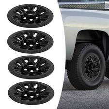 Set Of 4 For Chevy Silverado 1500 Black 17 Wheel Skins Hub Caps Full Rim Covers Set Of 4 For Chevy Silverado 1500 Black 17 Wheel Skins Hub Caps Full Rim Covers