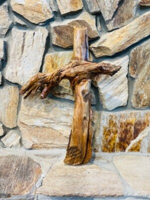 Beautiful natural driftwood cross. Its truly a one of a kind statement piece!