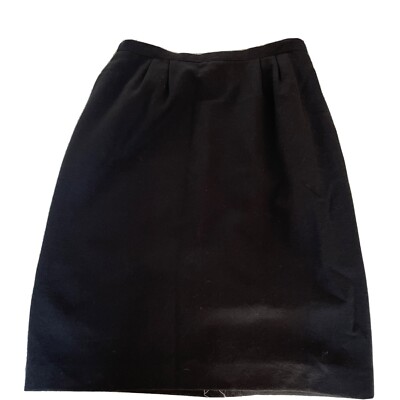 En Avance Women's Skirt Size 10 Black Worsted Wool Lined Straight New