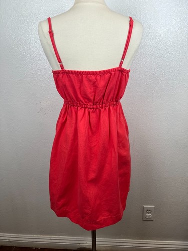 Nuevo con etiquetas Vestido Aerie Lino Mezcla Algodón Talla Mediana en Coral Abotonado Sin Mangas - Imagen 6 de 12