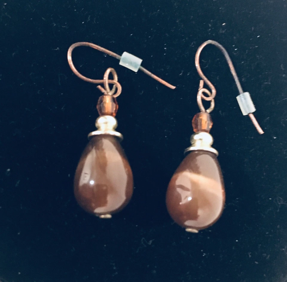 Hermoso Avon Bronce Cepillado Estrás Gota Collar - Conjunto de Pendientes Foto 4 de 4