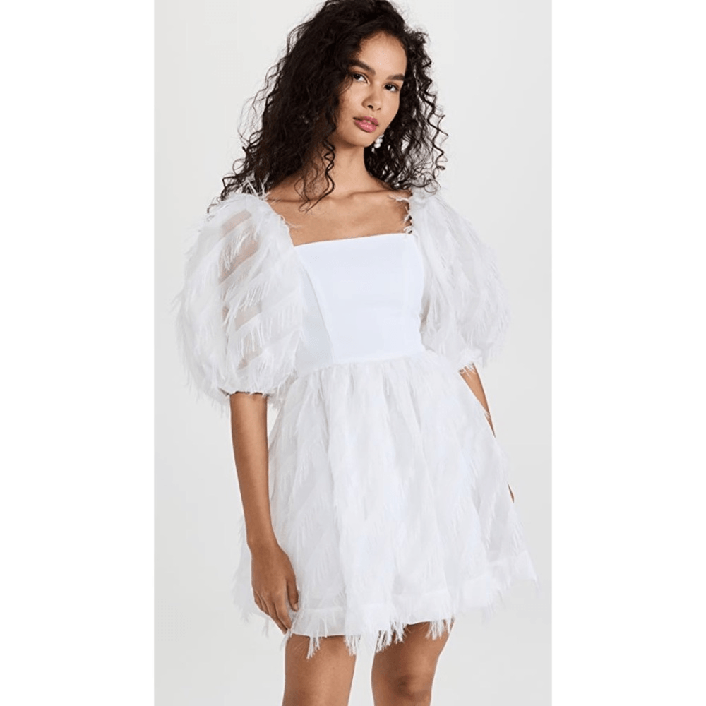 black halo white dress Black Halo Pepper Mini Dress, 4 / White