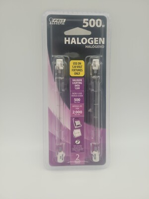 #ad #ad New amp; Sealed Feit Electric R7S Halogen 500 watt work lamp bulbs 2 per package $12.99