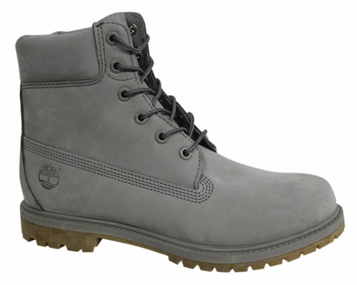 Timberland AF 6 Inch Premium Leather Mono Grey Lace Up Womens Boots A1KLW  X9A | eBay
