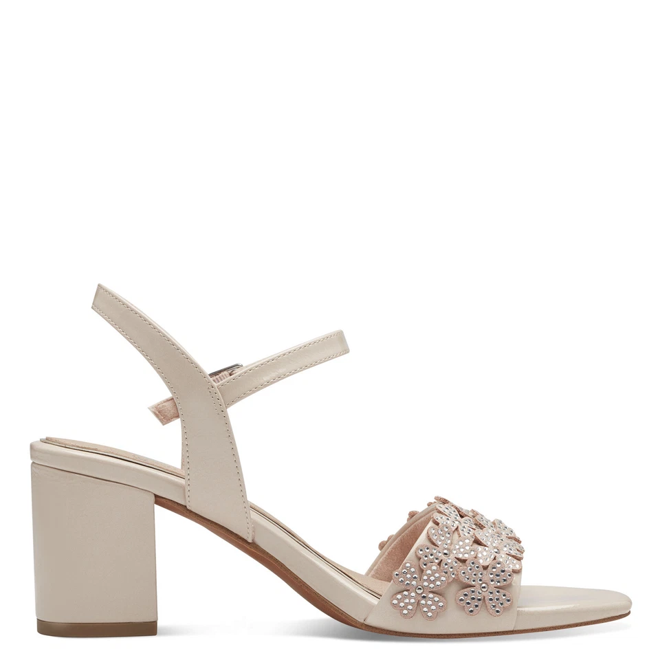 Marco Tozzi Sandals Beige Rose Patent Shoes 88300 - Image 3 of 4